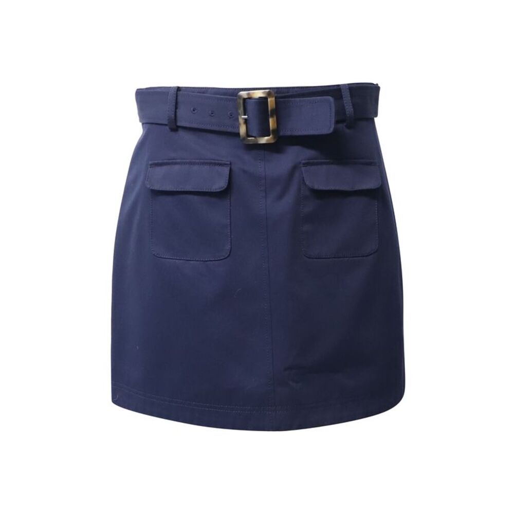 Alexa Chung Patch Pocket Mini Skirt in Navy Blue Cotton